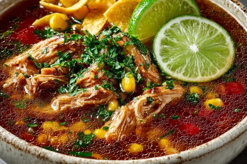 Winter chicken tortilla soup