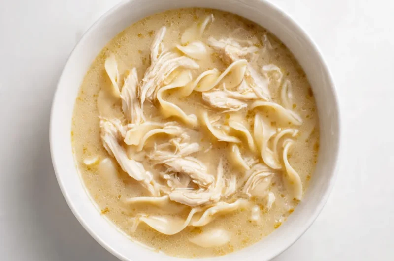 Creamy chicken noodle soup