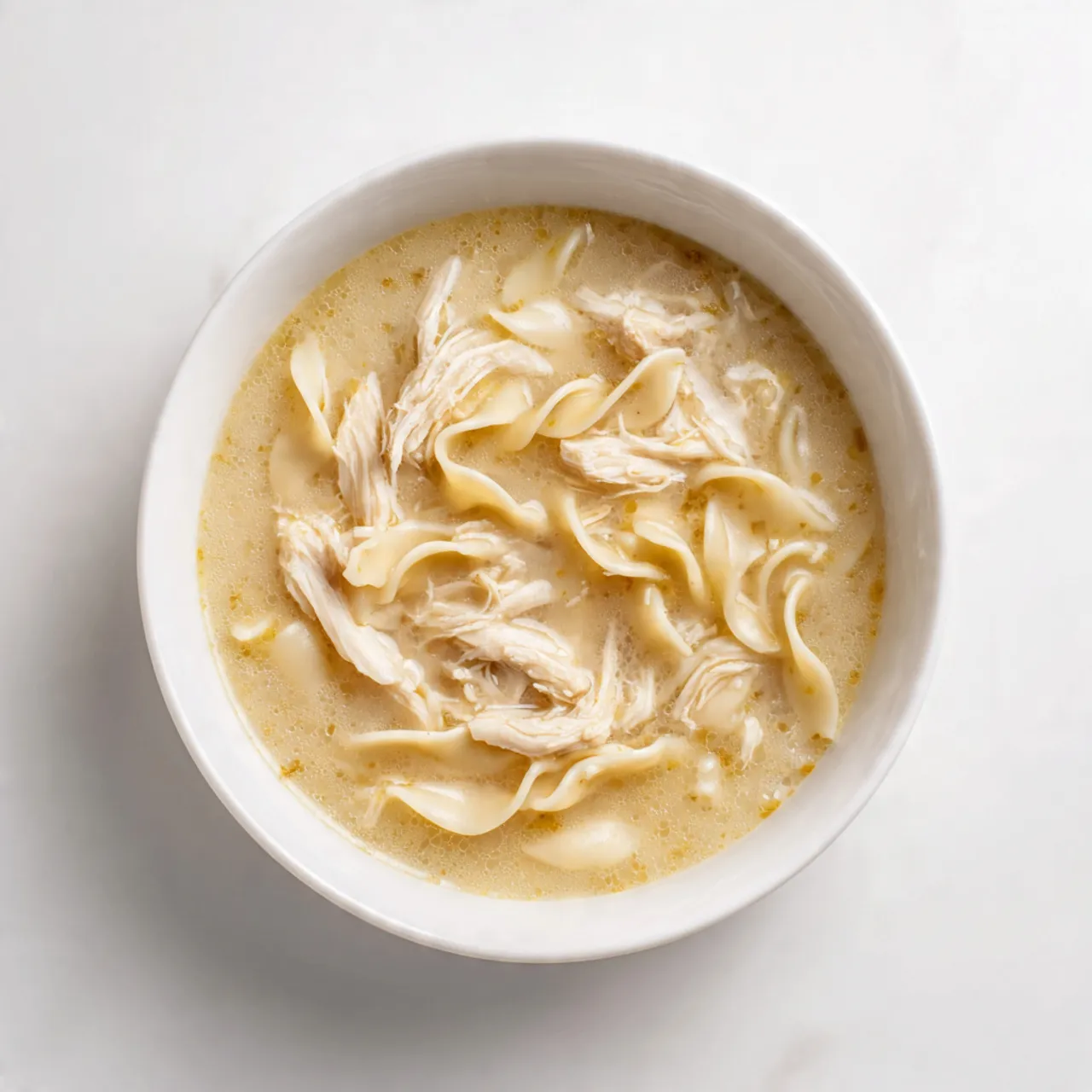 Creamy chicken noodle soup