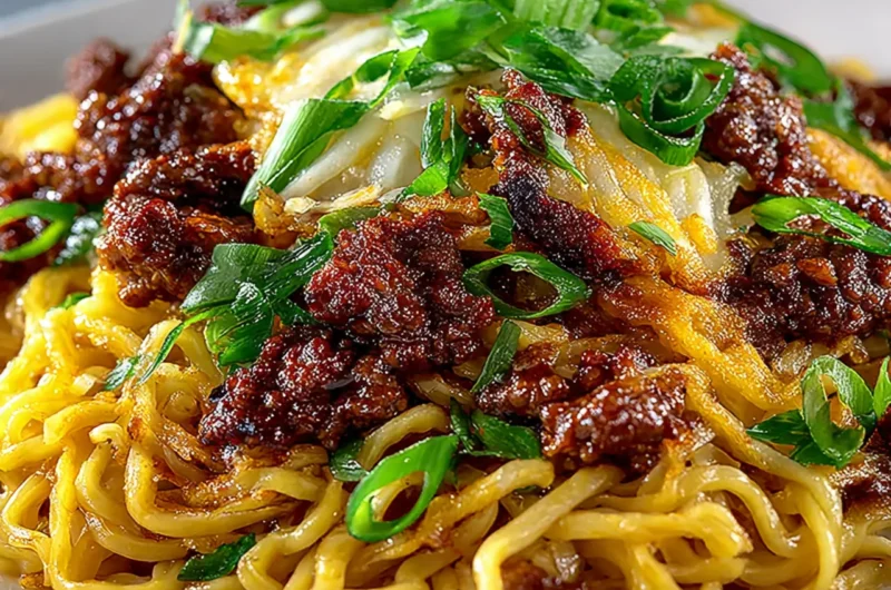 Mongolian Ground Beef Noodles