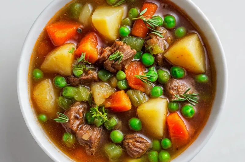 Vegetable beef soup recipe