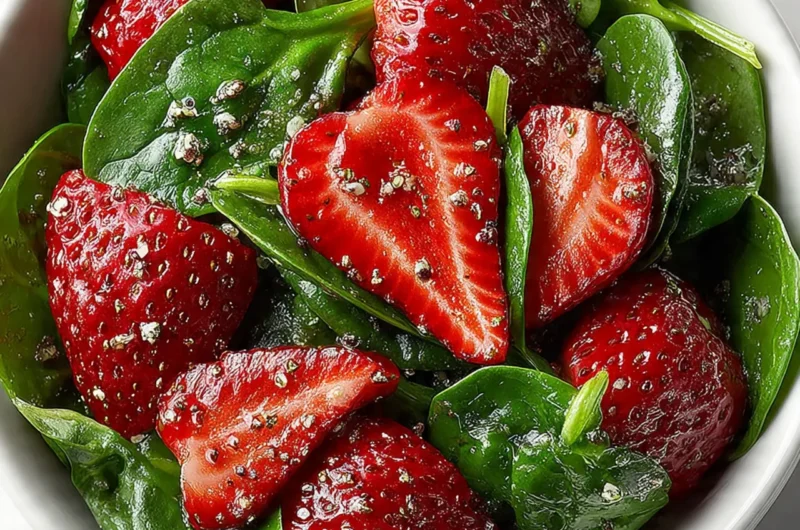 Strawberry spinach salad