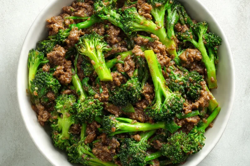 Ground Beef and Broccoli