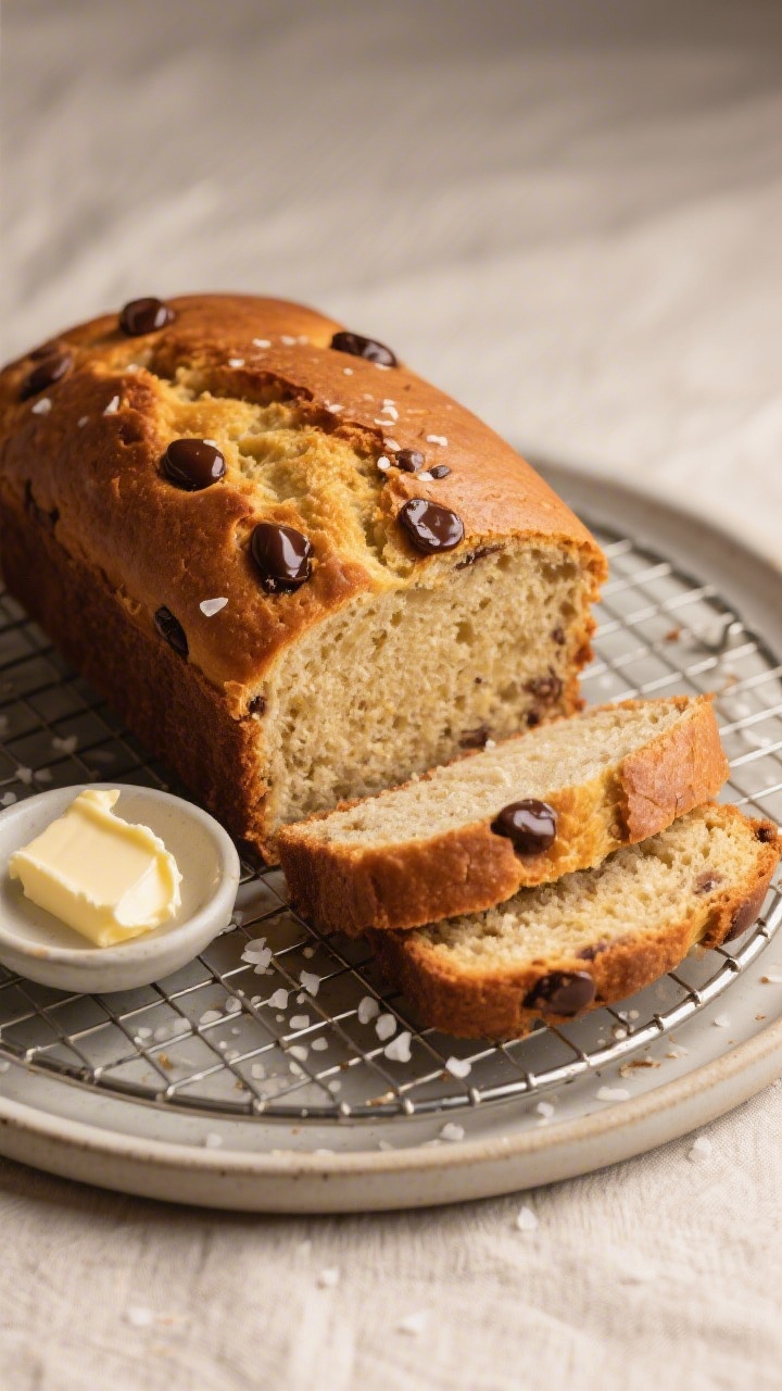 Final dish presentation: Restaurant-quality hero shot of the fully baked loaf on a wire rack, deeply