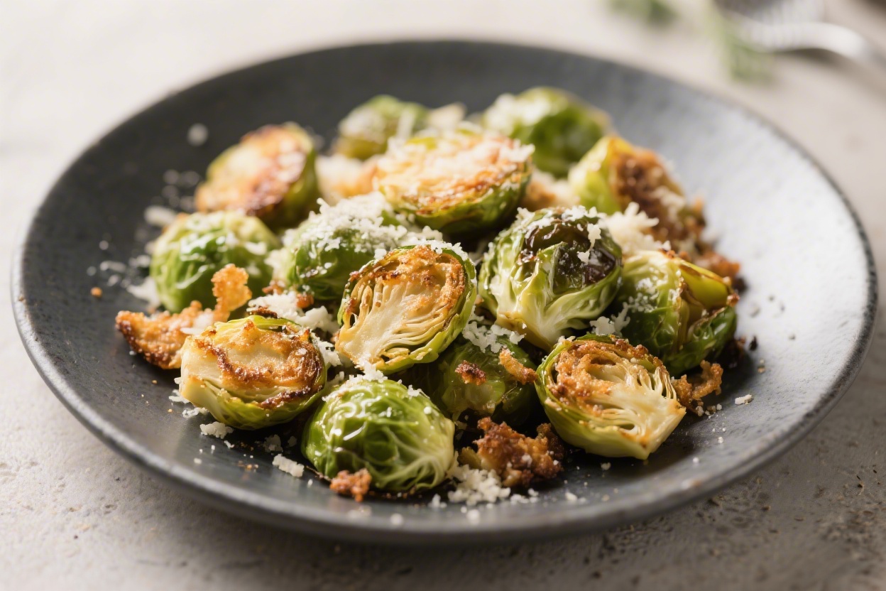 Crispy Parmesan Brussels Sprouts Recipe – Simple, Golden, and Delicious