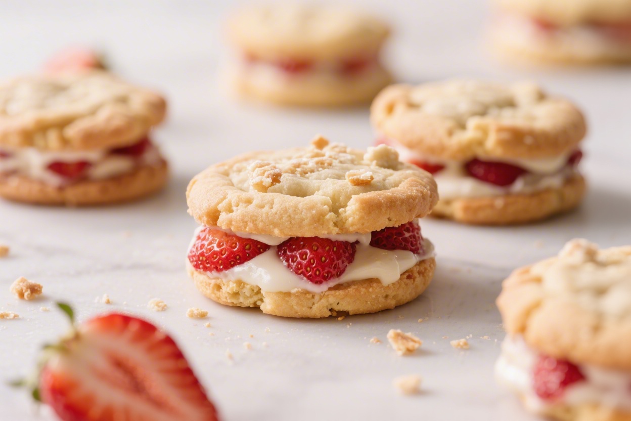 Strawberry Crunch Shortcake Cookies – Soft, Buttery, and Irresistibly Crunchy